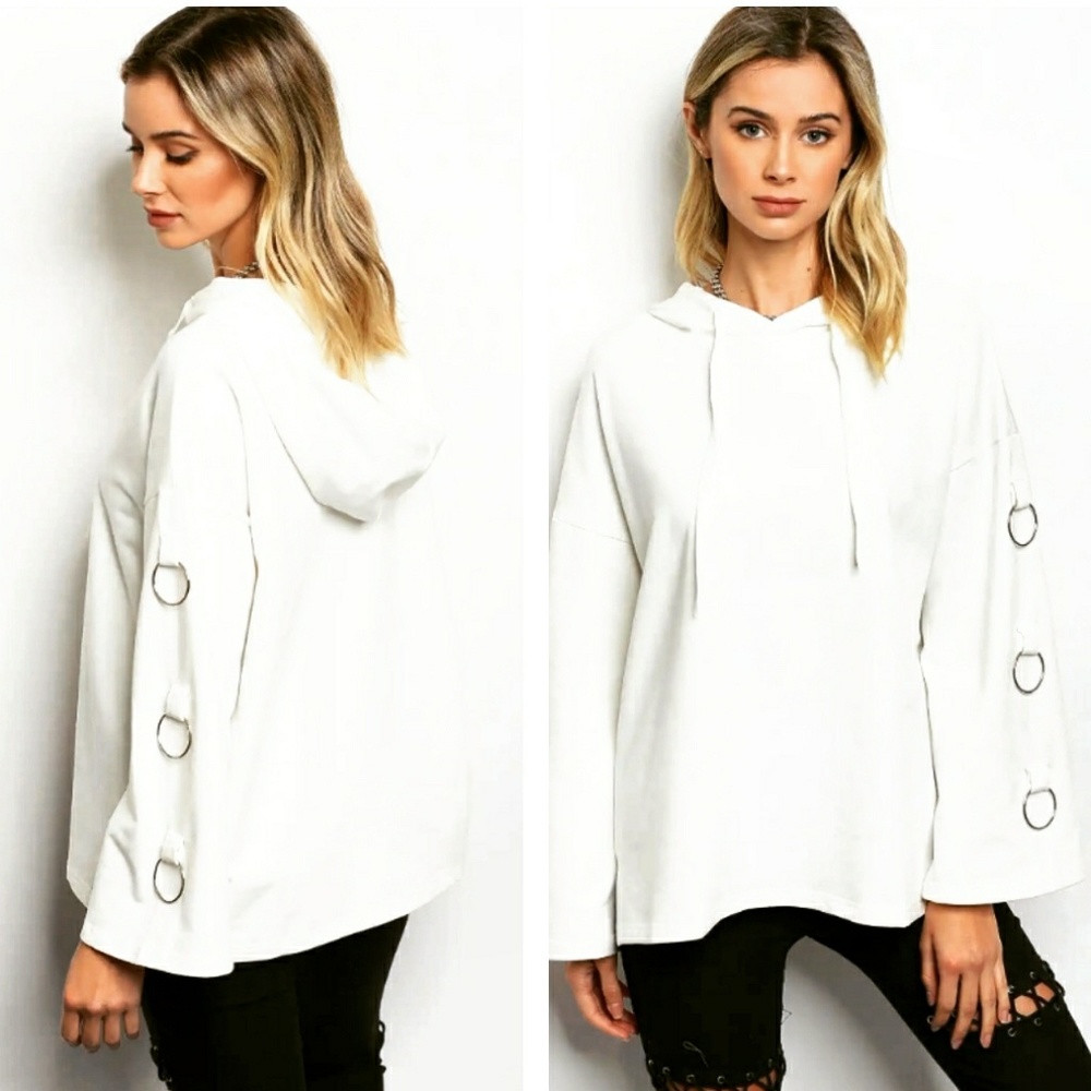 HP||🌟NEW! Luxe Skylar Bell Sleeve Crop Hoodie